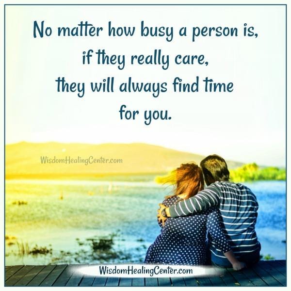 No matter how busy a person is