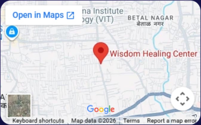 Map showing the location of Wisdom Healing Center