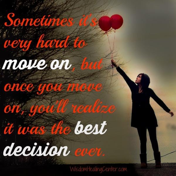 Sometimes it's very hard to move on