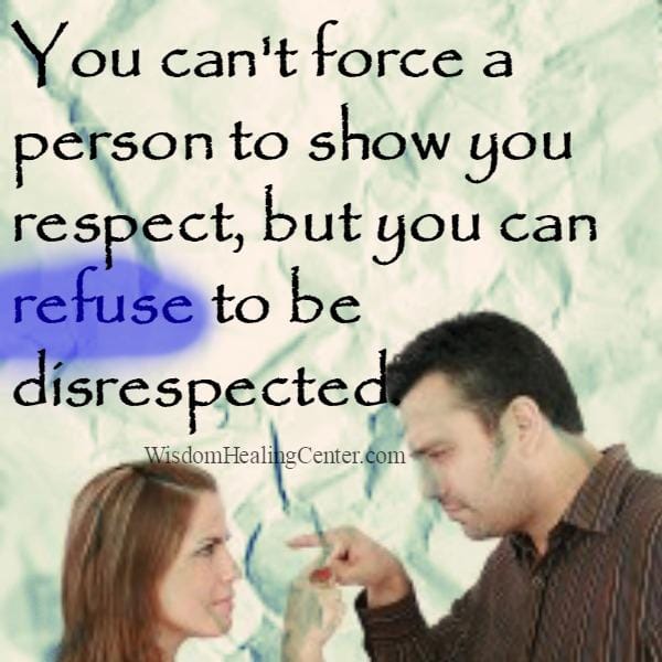 You can't force a person to show you respect
