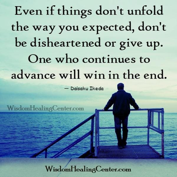 If things don't unfold the way you expected