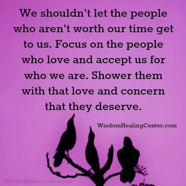 People who aren't worth our time