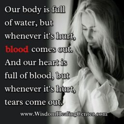 Whenever it’s hurt, tears come out