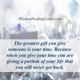 Give a portion of your life to someone