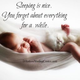 Sleeping is nice