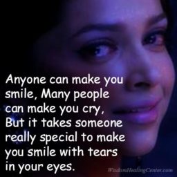 It takes someone really special to make you smile with tears