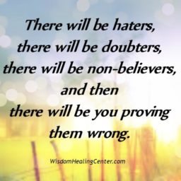 There will be haters and also doubters
