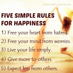 FIVE SIMPLE RULES FOR HAPPINESS FIVE SIMPLE RULES FOR HAPPINESS
