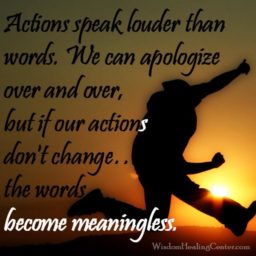 If our actions don’t change, the words become meaningless