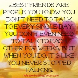 Best friends are people you know
