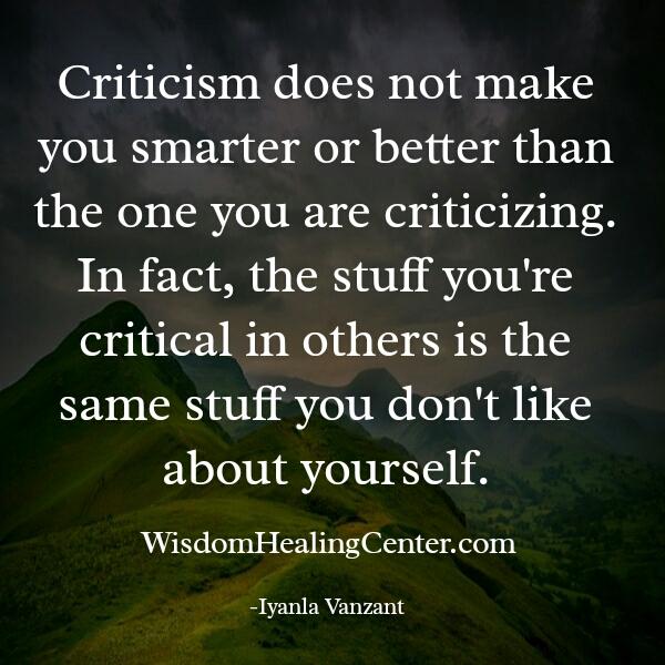 Criticism doesn't make you smarter