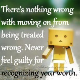 There’s nothing wrong with moving on from being treated wrong