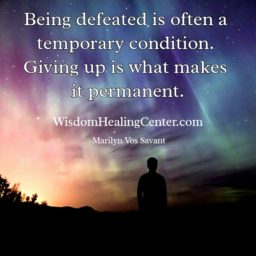 Being defeated is often a temporary condition