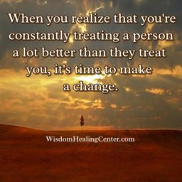 Treating a person better than they treat you