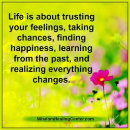 Life is about trusting your feelings