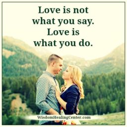 Love is not what you say