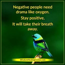 Negative people need drama life oxygen