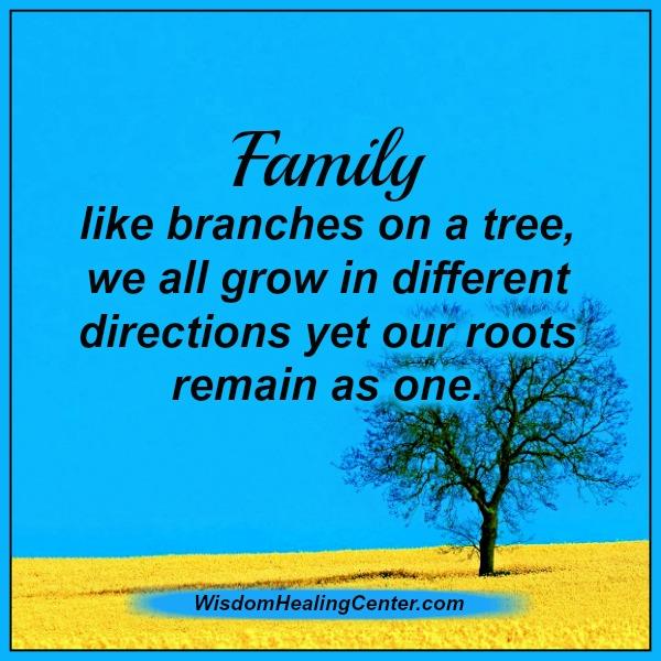 Family like branches on a tree - Wisdom Healing Center