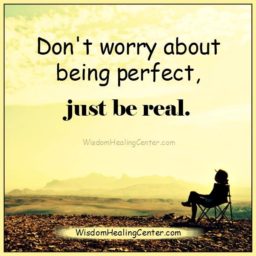 Don’t worry about being perfect